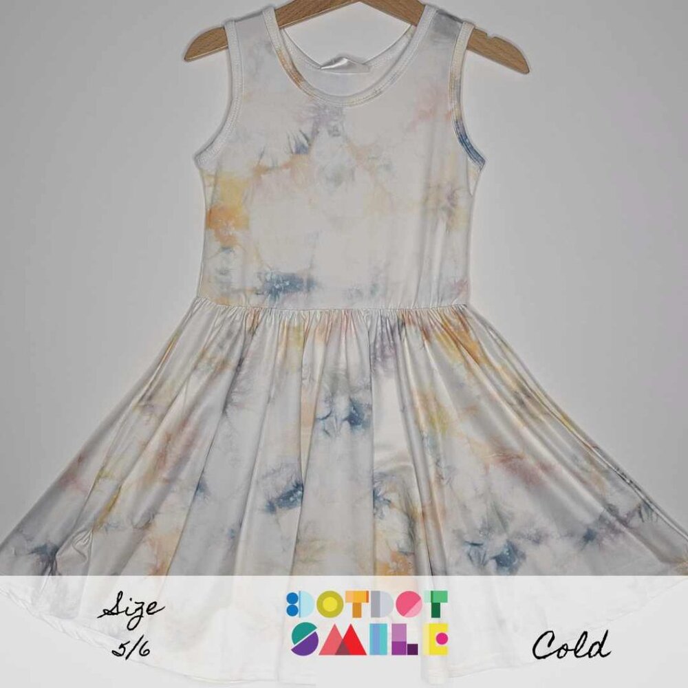 DotDotSmile Size 5/6 Tank Dress - NWT Earth-toned tie dye